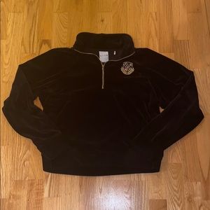 KITH:  All embroidered velour hoodie